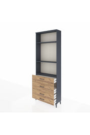 Arges Dolap 3 Raflı 4 Çekmeceli 88x30x243 - S33M046V6A