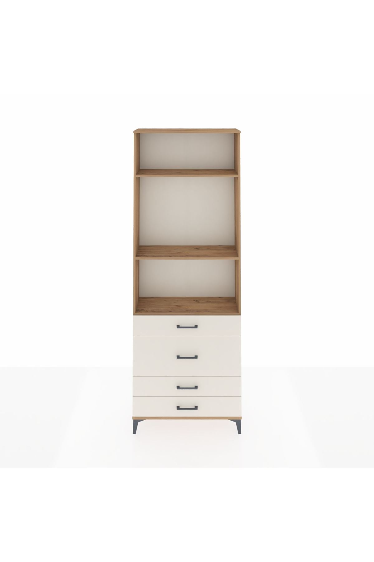 Arges Dolap 3 Raflı 4 Çekmeceli 88x30x243 - S33M046V7A