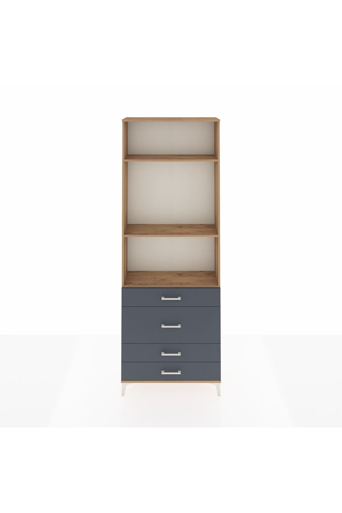Arges Dolap 3 Raflı 4 Çekmeceli 88x30x243 - S33M046V8A