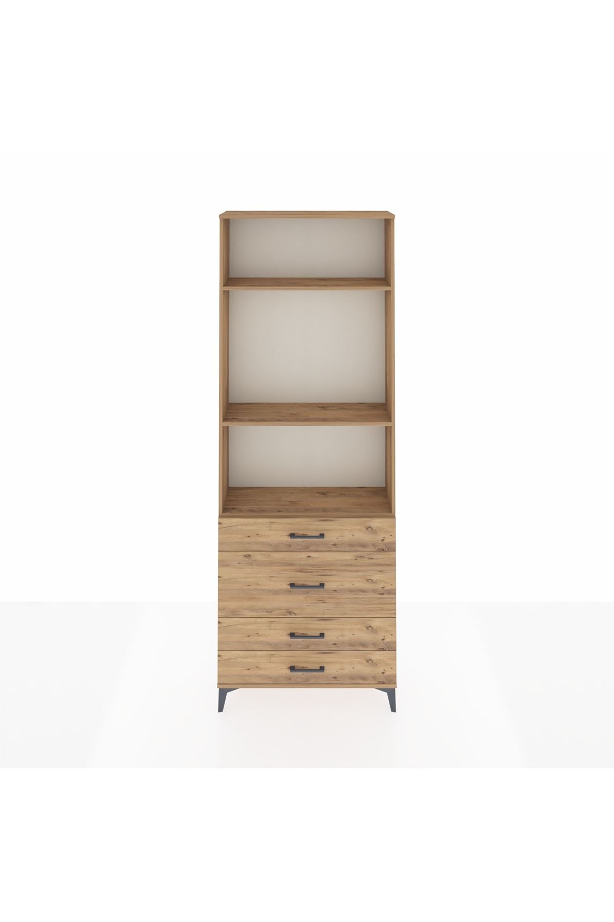 Arges Dolap 3 Raflı 4 Çekmeceli 88x30x243 - S33M046V9A