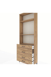 Arges Dolap 3 Raflı 4 Çekmeceli 88x30x243 - S33M046V9A