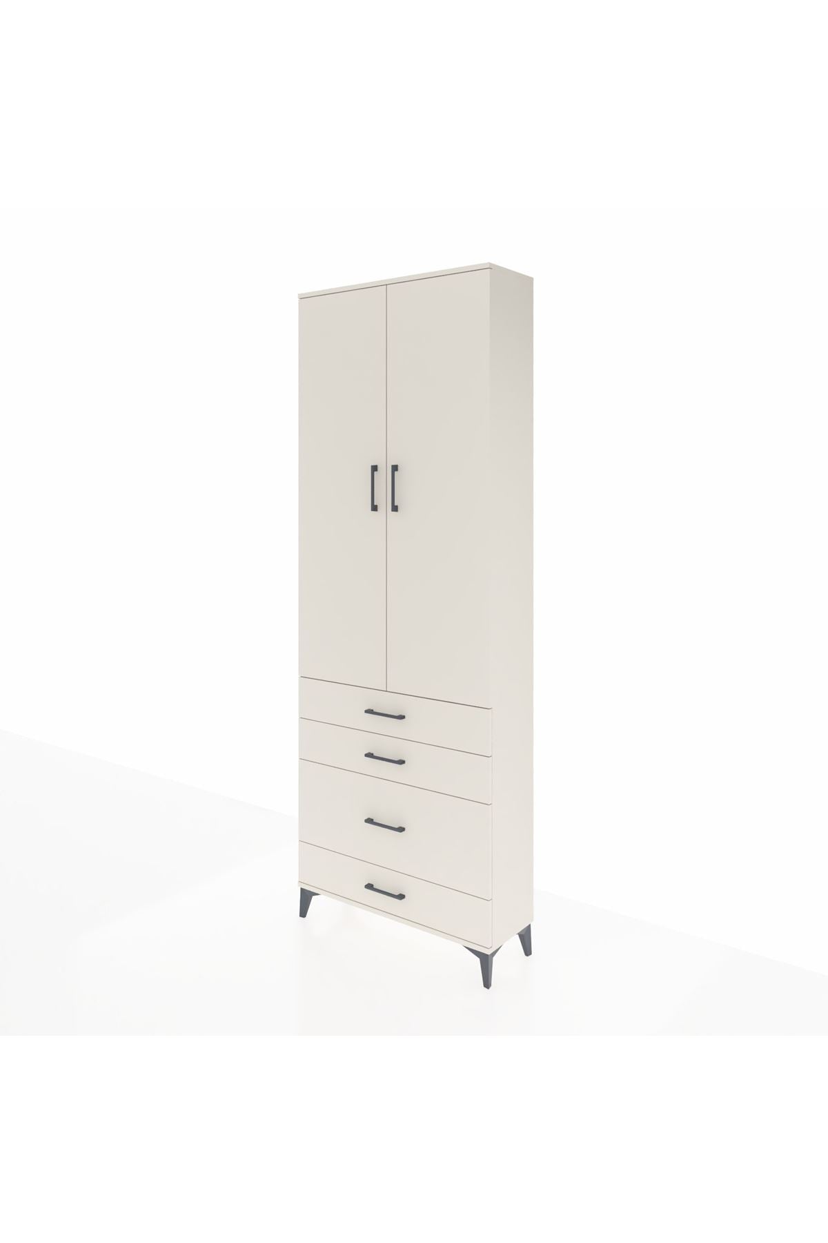 Arges Dolap 3 Raflı 4 Çekmeceli 2 Kapaklı 88x30x243 - S33M047V1A