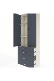 Arges Dolap 3 Raflı 4 Çekmeceli 2 Kapaklı 88x30x243 - S33M047V2A