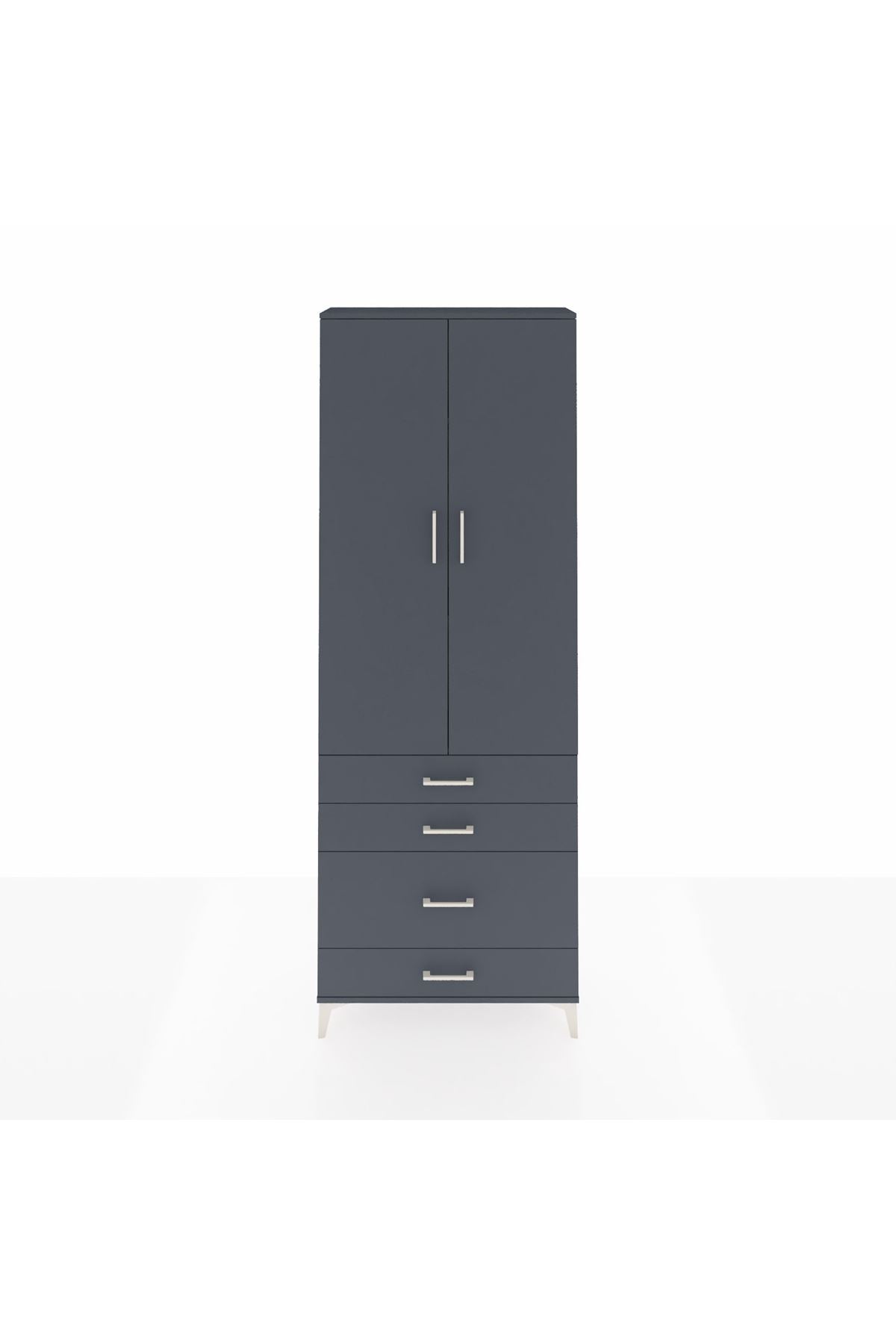 Arges Dolap 3 Raflı 4 Çekmeceli 2 Kapaklı 88x30x243 - S33M047V5A