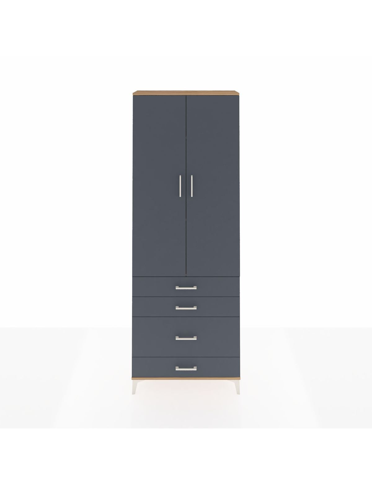 Arges Dolap 3 Raflı 4 Çekmeceli 2 Kapaklı 88x30x243 - S33M047V8A