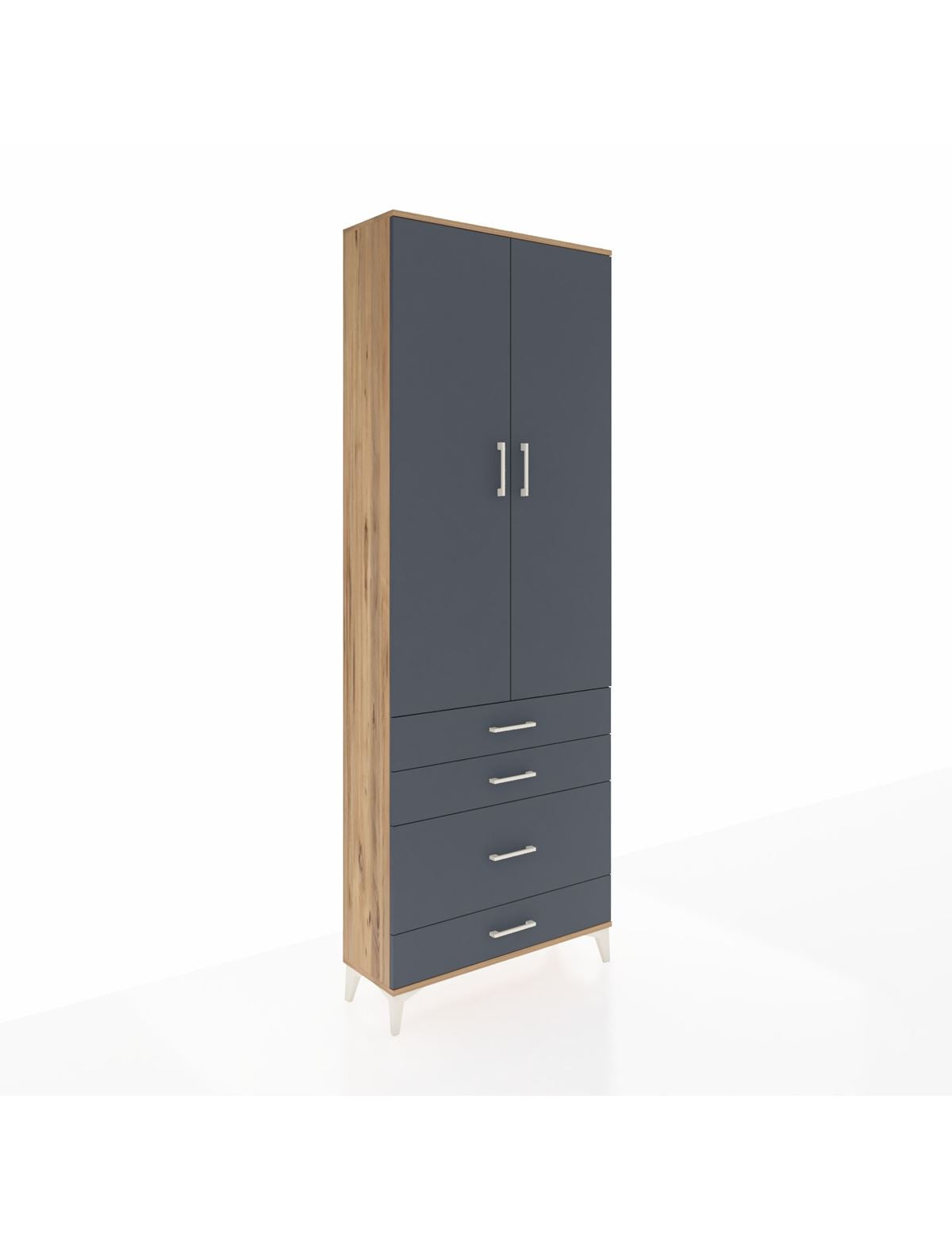 Arges Dolap 3 Raflı 4 Çekmeceli 2 Kapaklı 88x30x243 - S33M047V8A