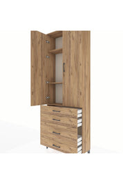 Arges Dolap 3 Raflı 4 Çekmeceli 2 Kapaklı 88x30x243 - S33M047V9A