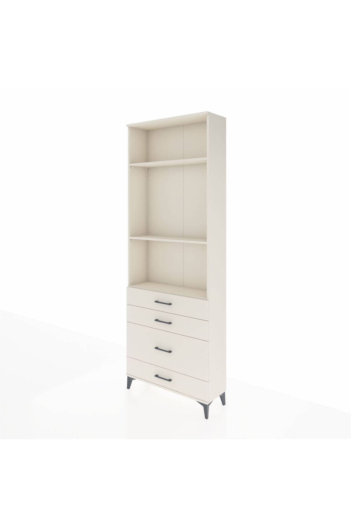 Arges Dolap 3 Raflı 4 Çekmeceli 88x30x243 - S33M048V1A