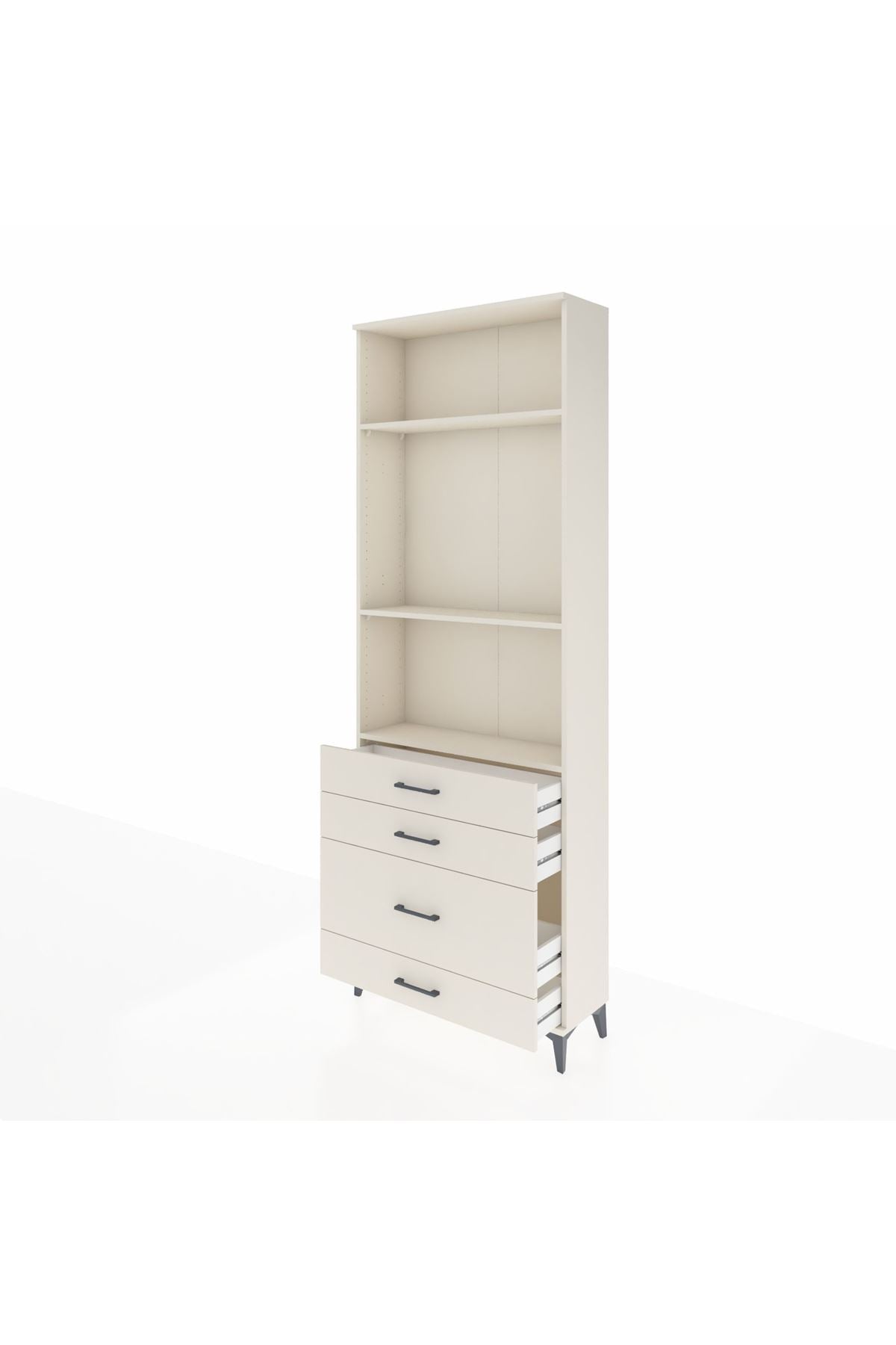 Arges Dolap 3 Raflı 4 Çekmeceli 88x30x243 - S33M048V1A