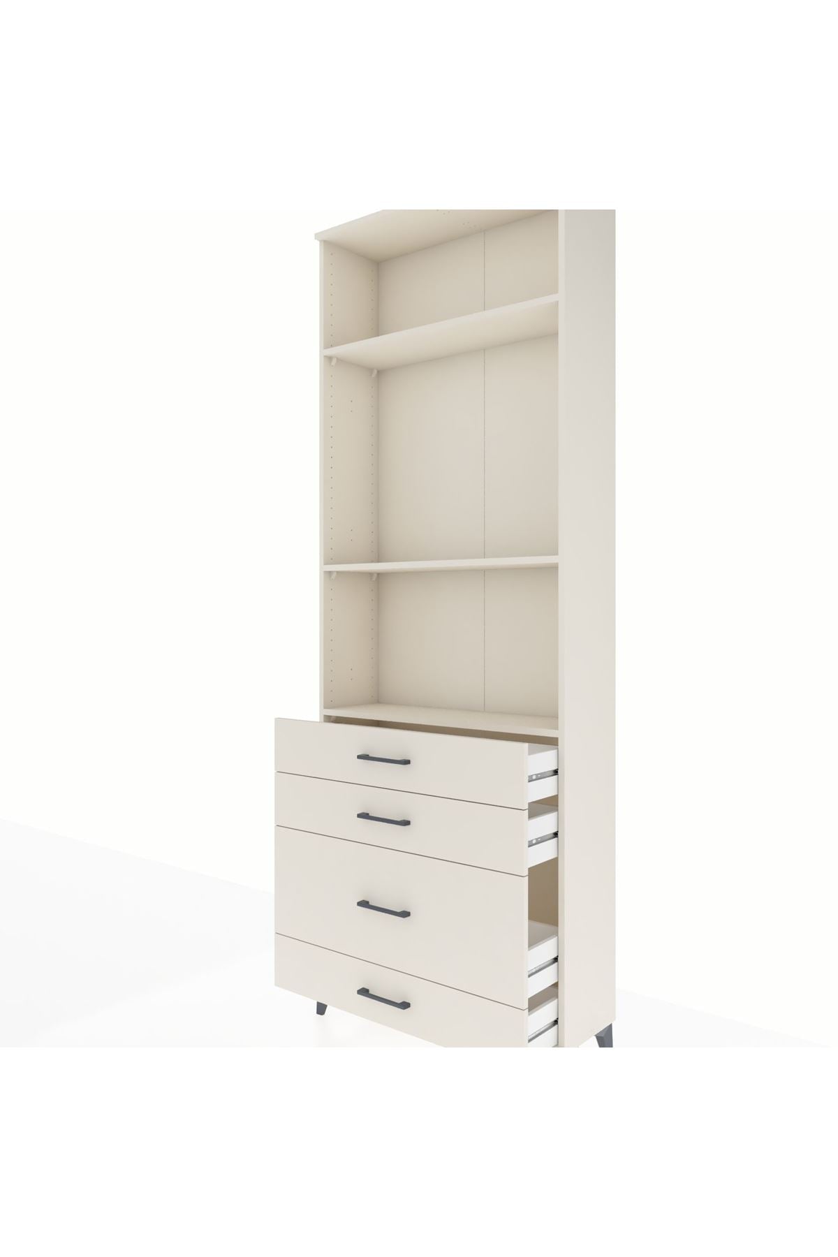 Arges Dolap 3 Raflı 4 Çekmeceli 88x30x243 - S33M048V1A