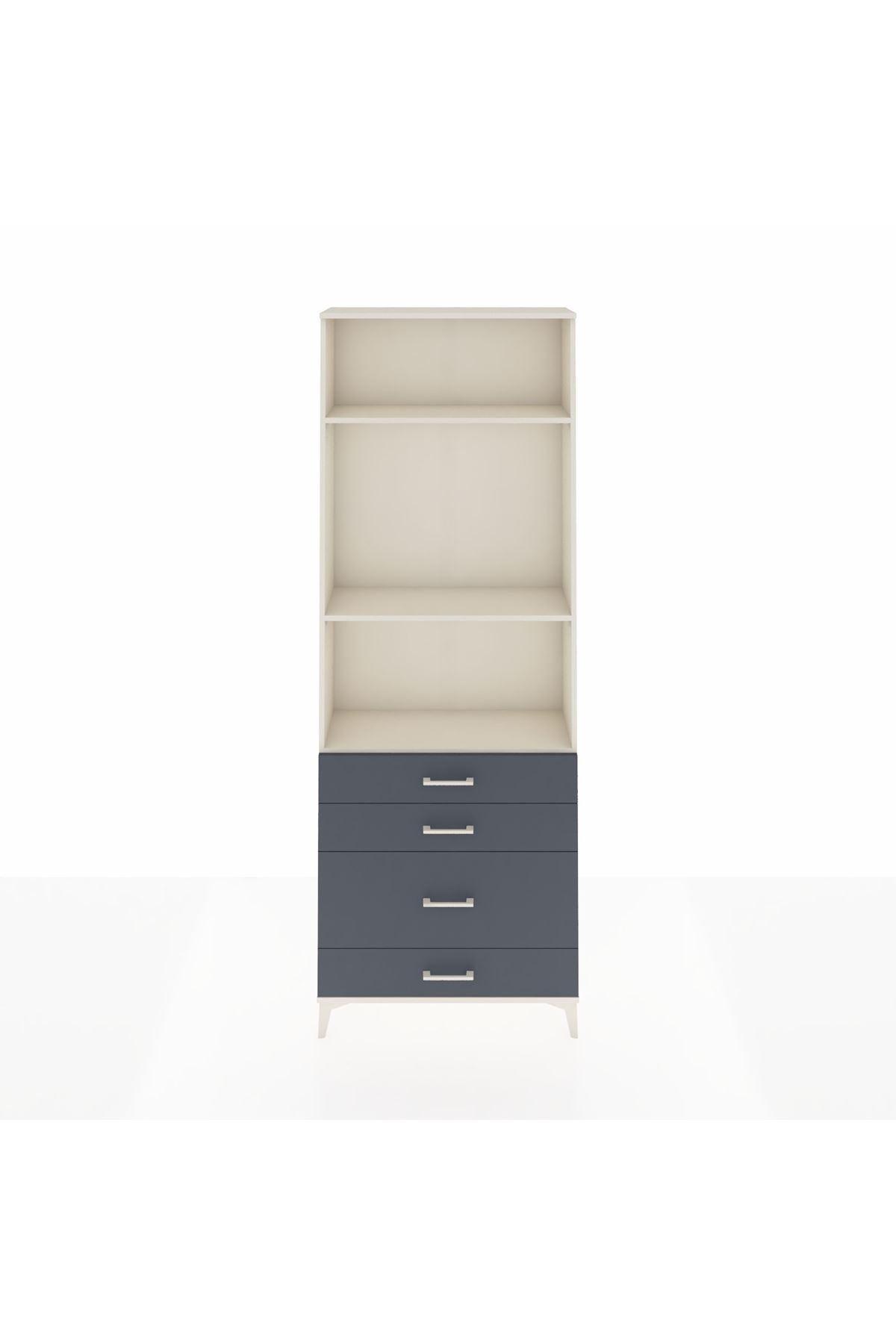 Arges Dolap 3 Raflı 4 Çekmeceli 88x30x243 - S33M048V2A