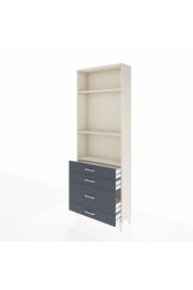 Arges Dolap 3 Raflı 4 Çekmeceli 88x30x243 - S33M048V2A