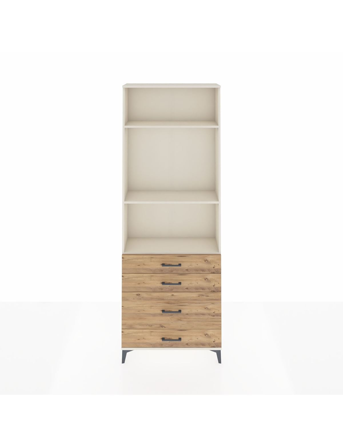 Arges Dolap 3 Raflı 4 Çekmeceli 88x30x243 - S33M048V3A