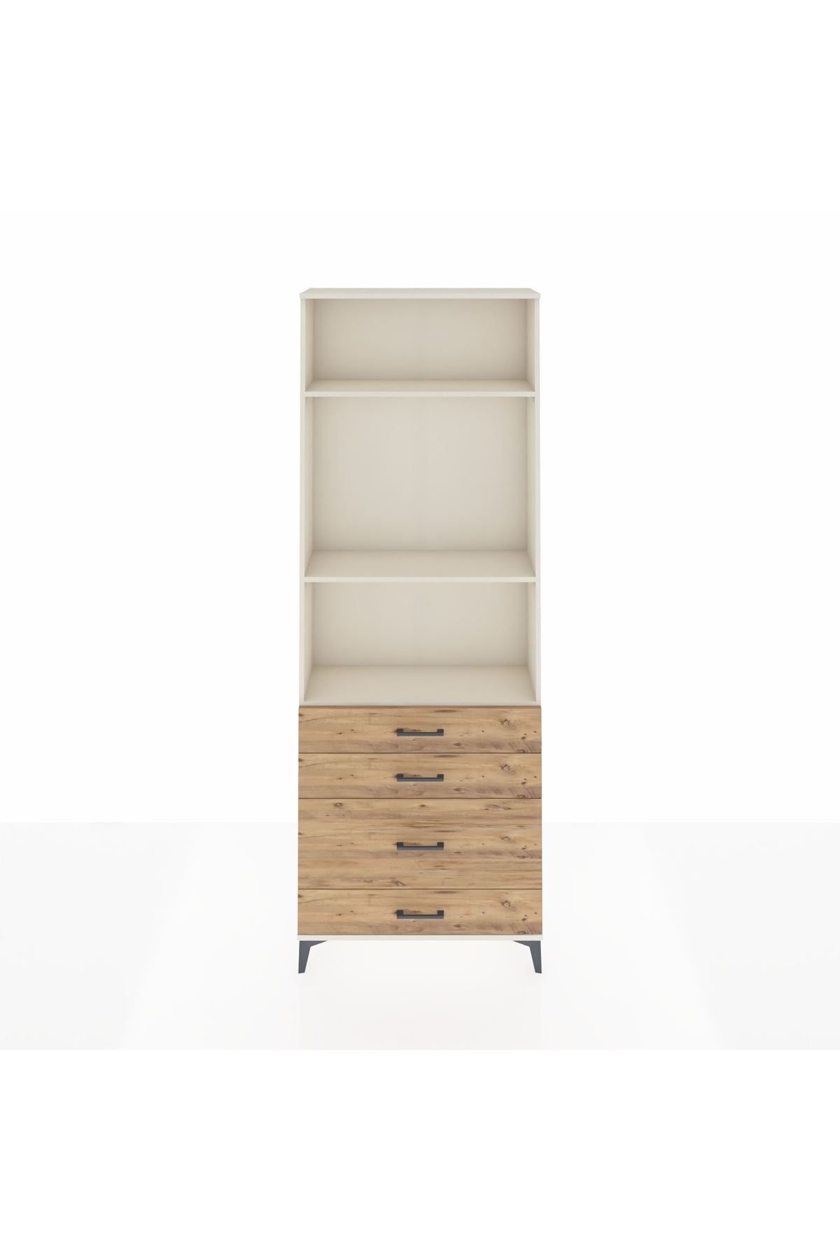 Arges Dolap 3 Raflı 4 Çekmeceli 88x30x243 - S33M048V3A