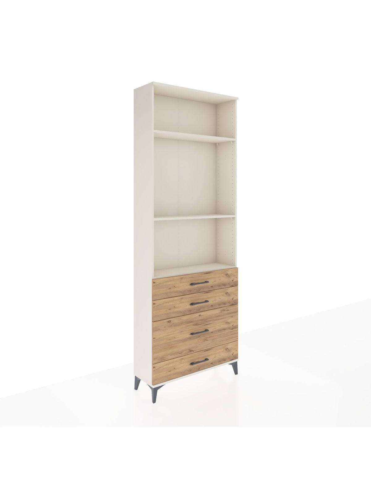 Arges Dolap 3 Raflı 4 Çekmeceli 88x30x243 - S33M048V3A