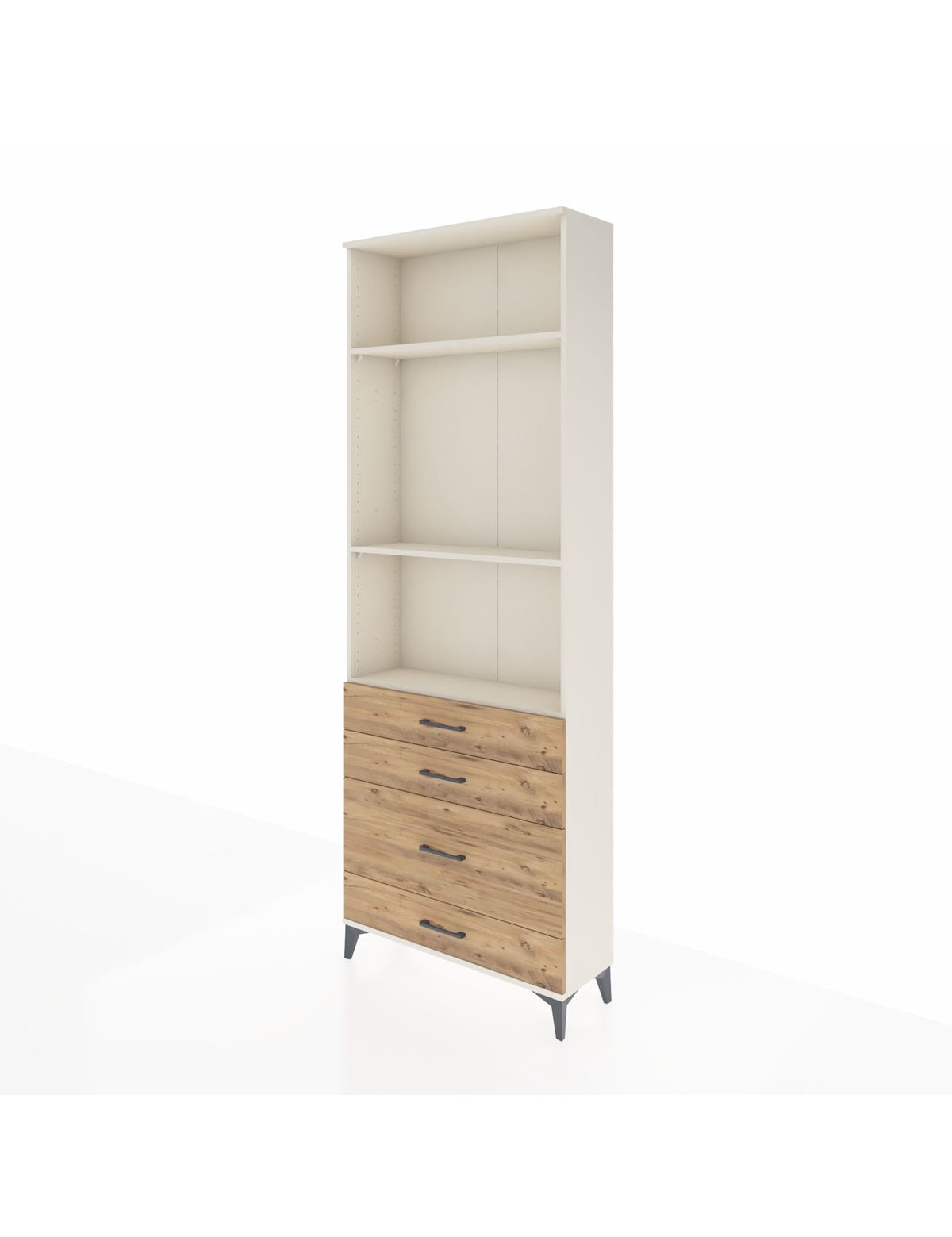 Arges Dolap 3 Raflı 4 Çekmeceli 88x30x243 - S33M048V3A