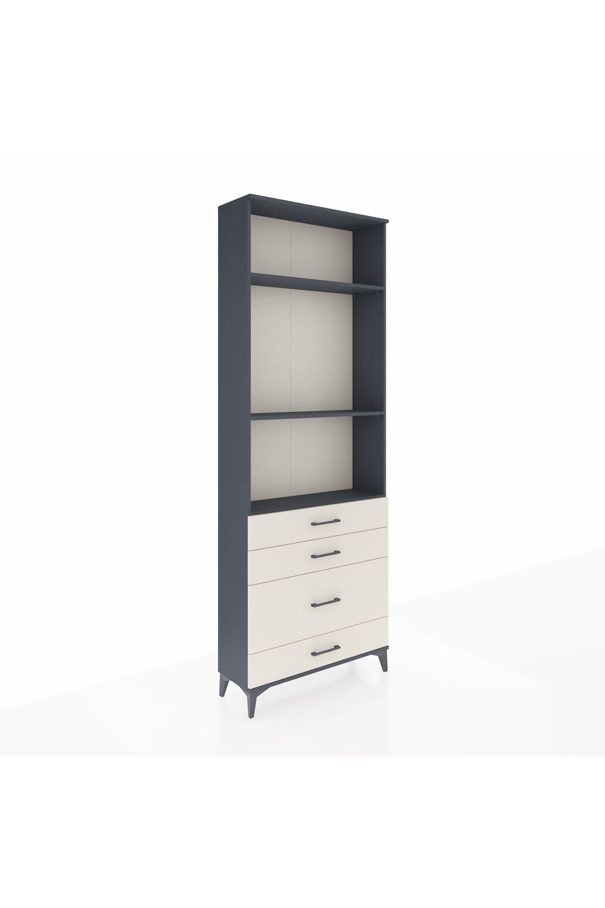 Arges Dolap 3 Raflı 4 Çekmeceli 88x30x243 - S33M048V4A