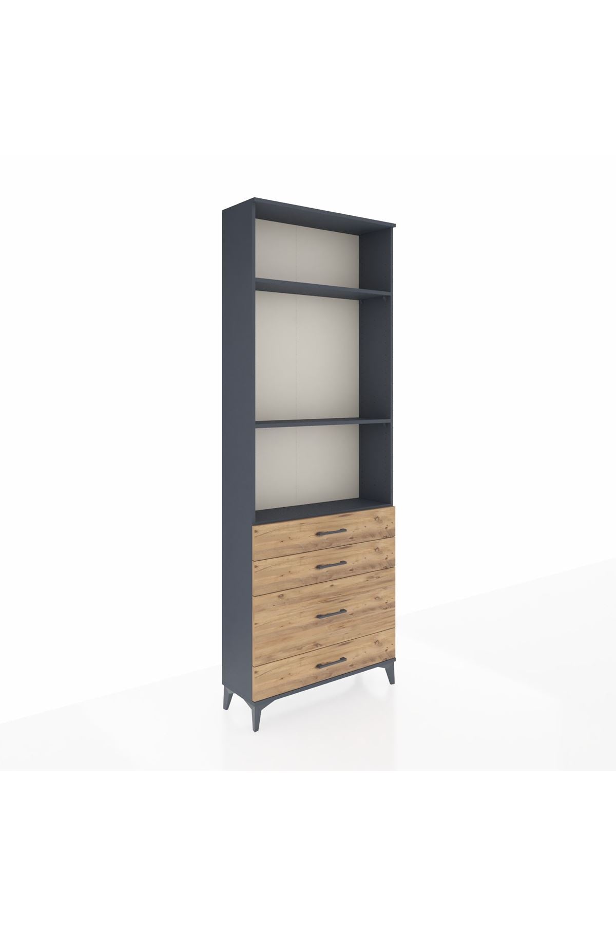 Arges Dolap 3 Raflı 4 Çekmeceli 88x30x243 - S33M048V6A