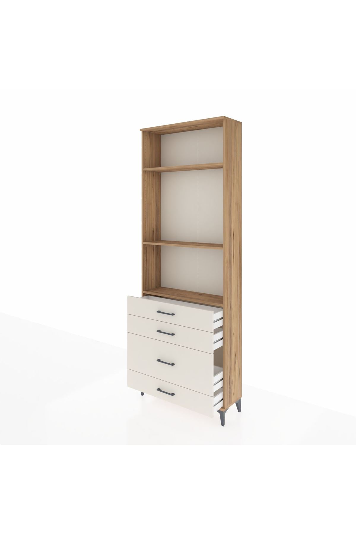 Arges Dolap 3 Raflı 4 Çekmeceli 88x30x243 - S33M048V7A
