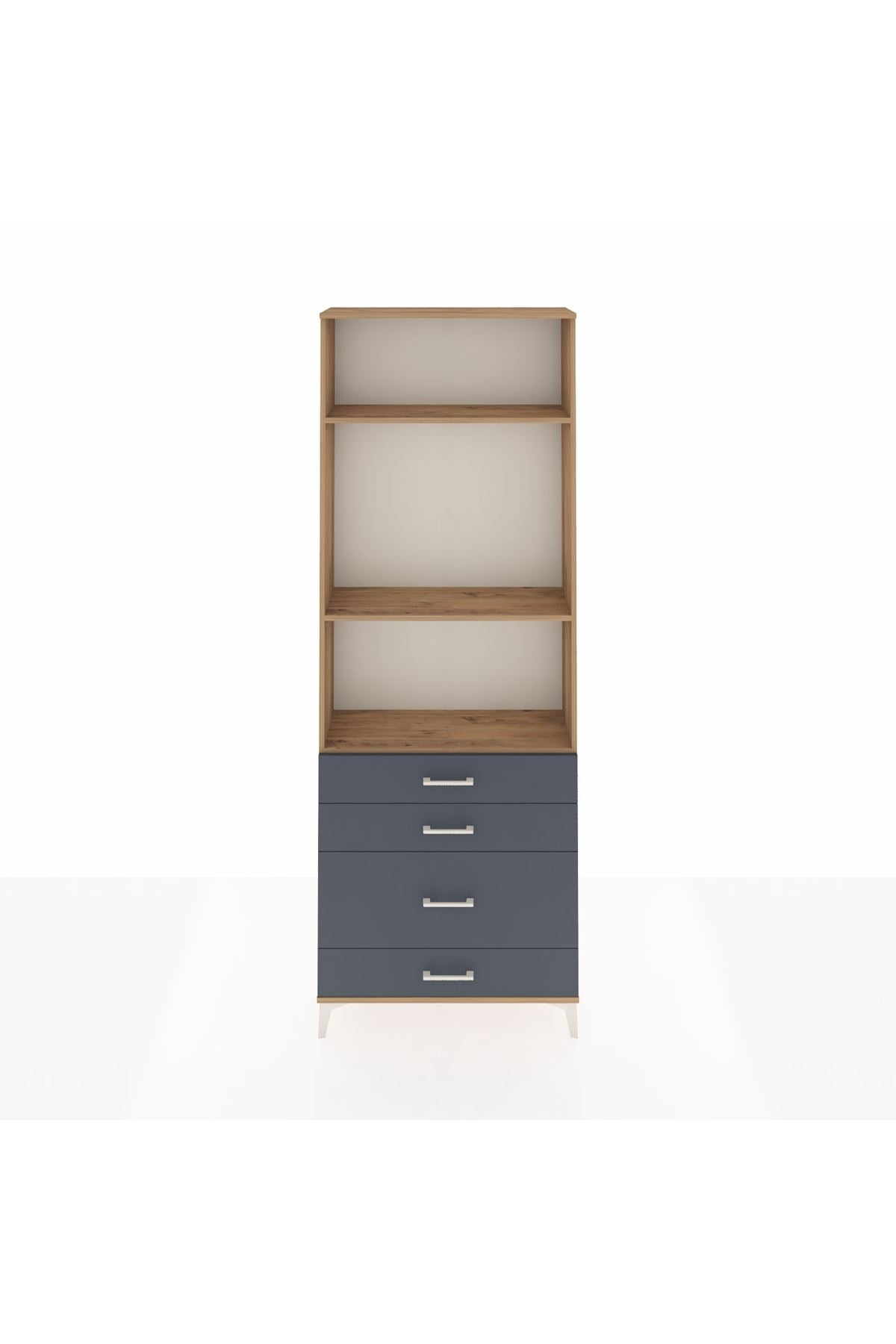 Arges Dolap 3 Raflı 4 Çekmeceli 88x30x243 - S33M048V8A