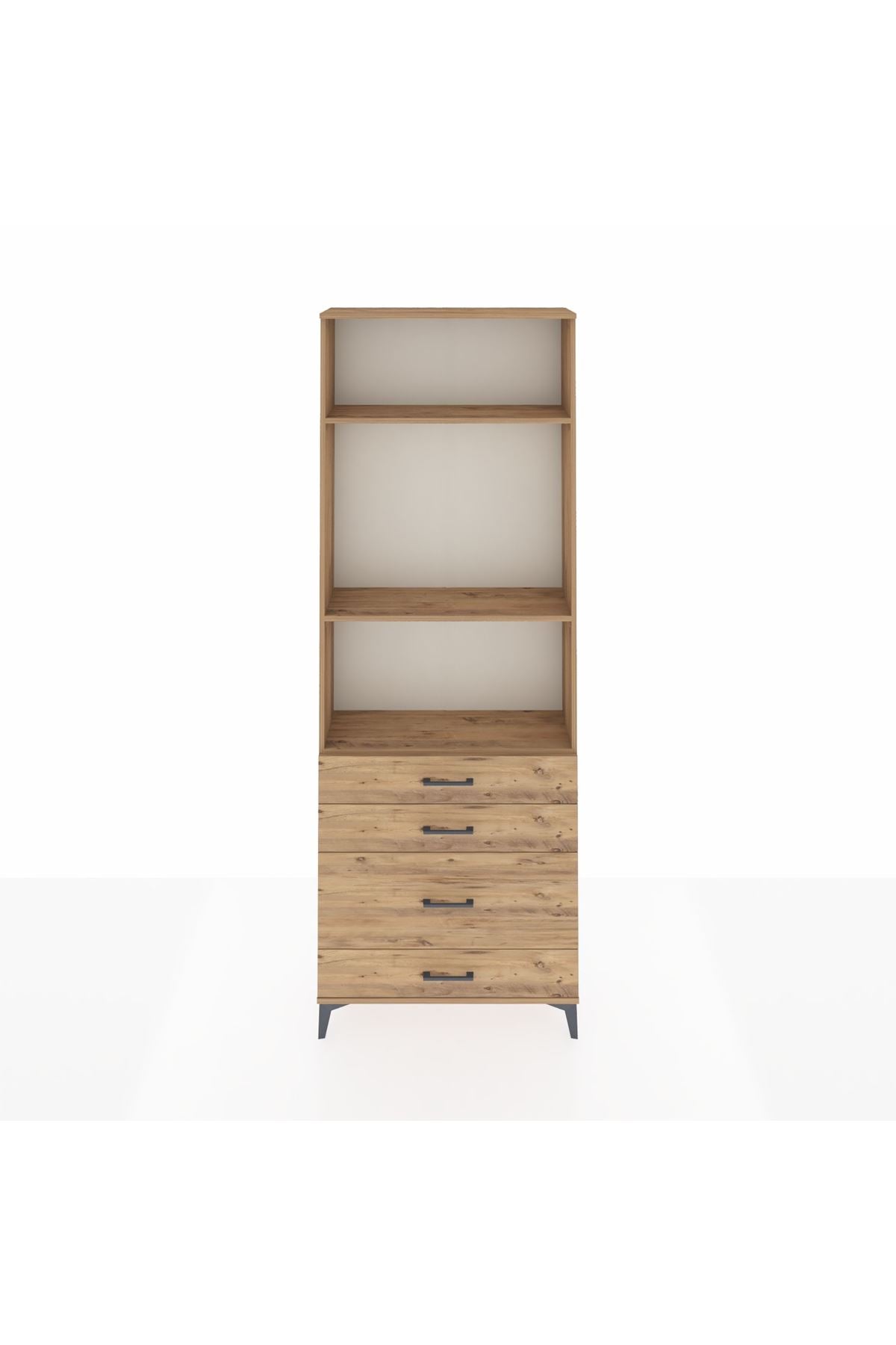 Arges Dolap 3 Raflı 4 Çekmeceli 88x30x243 - S33M048V9A