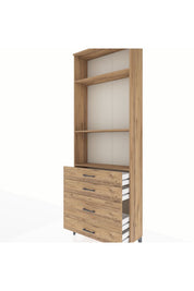 Arges Dolap 3 Raflı 4 Çekmeceli 88x30x243 - S33M048V9A
