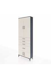 Arges Dolap 2 Raflı 4 Çekmeceli 4 Kapaklı 88x30x243 - S33M049V4A