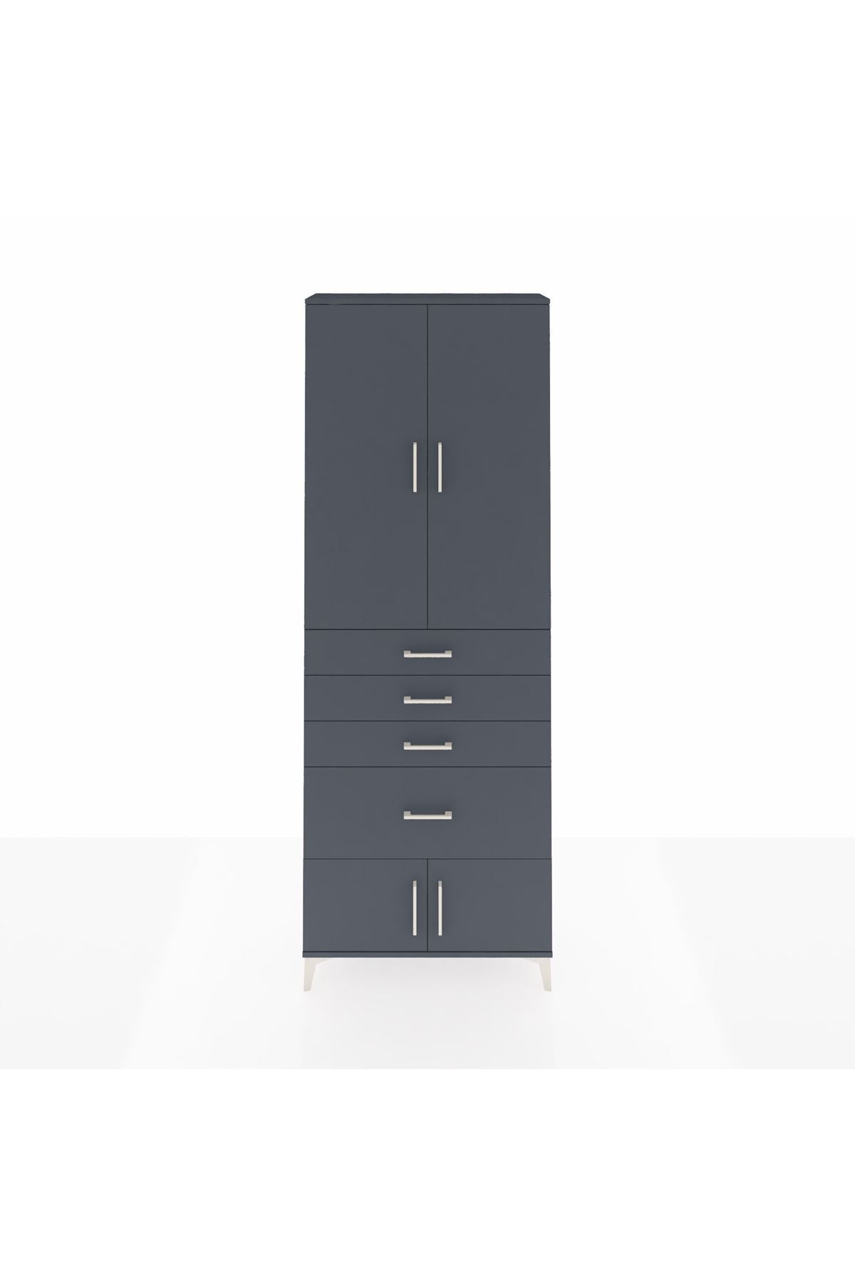 Arges Dolap 2 Raflı 4 Çekmeceli 4 Kapaklı 88x30x243 - S33M049V5A