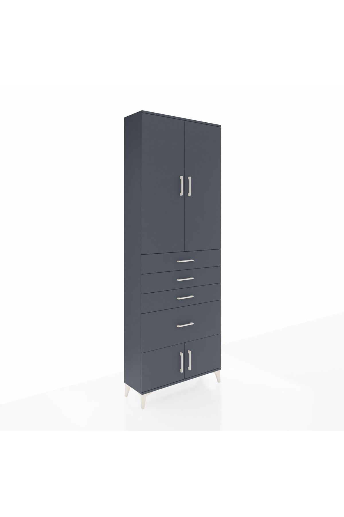 Arges Dolap 2 Raflı 4 Çekmeceli 4 Kapaklı 88x30x243 - S33M049V5A