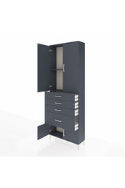 Arges Dolap 2 Raflı 4 Çekmeceli 4 Kapaklı 88x30x243 - S33M049V5A