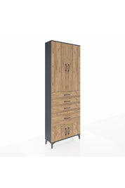 Arges Dolap 2 Raflı 4 Çekmeceli 4 Kapaklı 88x30x243 - S33M049V6A