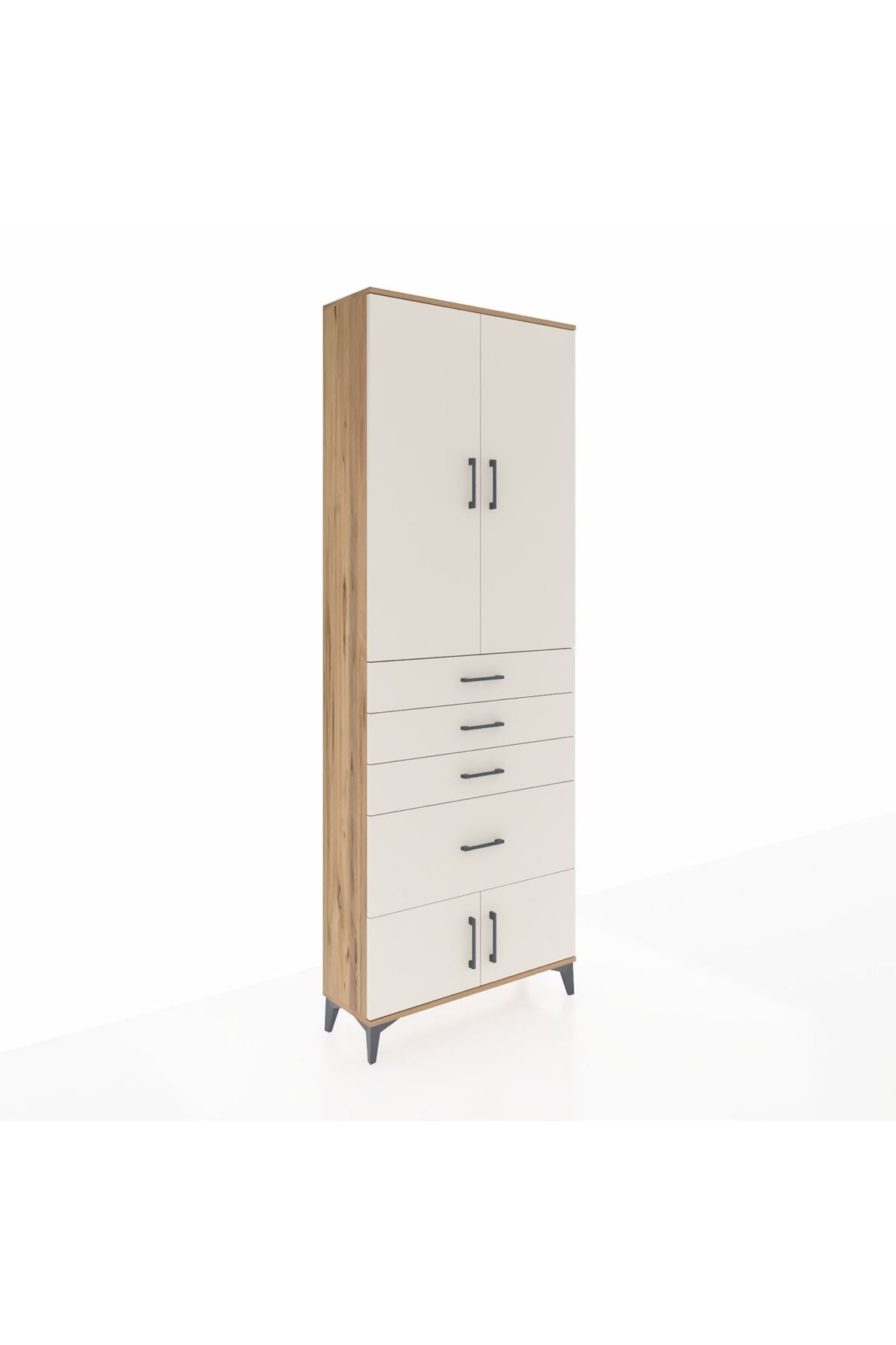 Arges Dolap 2 Raflı 4 Çekmeceli 4 Kapaklı 88x30x243 - S33M049V7A