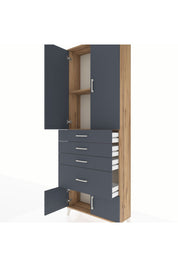 Arges Dolap 2 Raflı 4 Çekmeceli 4 Kapaklı 88x30x243 - S33M049V8A