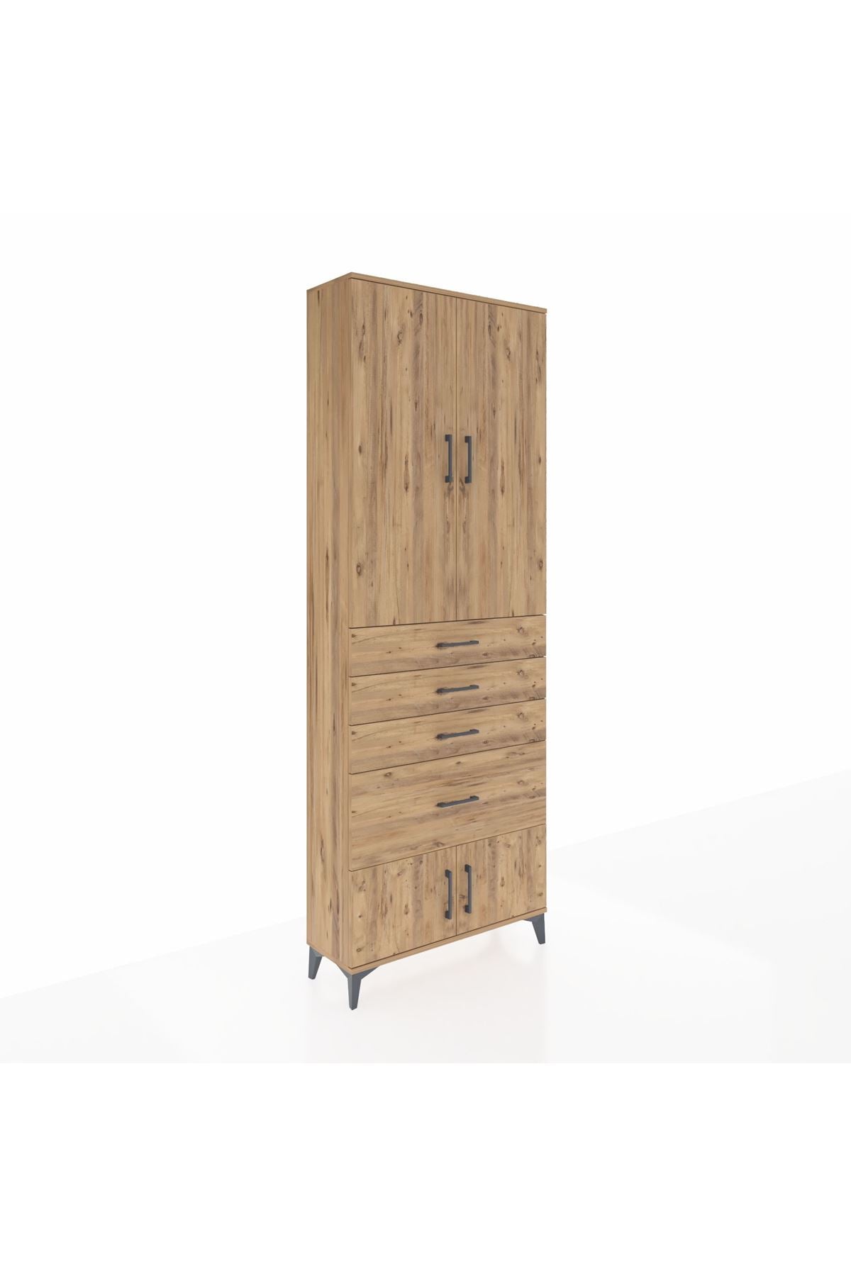 Arges Dolap 2 Raflı 4 Çekmeceli 4 Kapaklı 88x30x243 - S33M049V9A