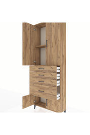 Arges Dolap 2 Raflı 4 Çekmeceli 4 Kapaklı 88x30x243 - S33M049V9A