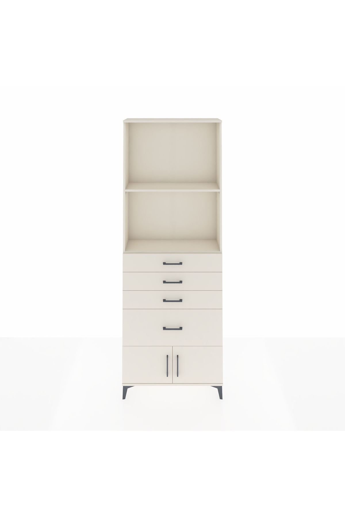 Arges Dolap 2 Raflı 4 Çekmeceli 2 Kapaklı 88x30x243 - S33M050V1A