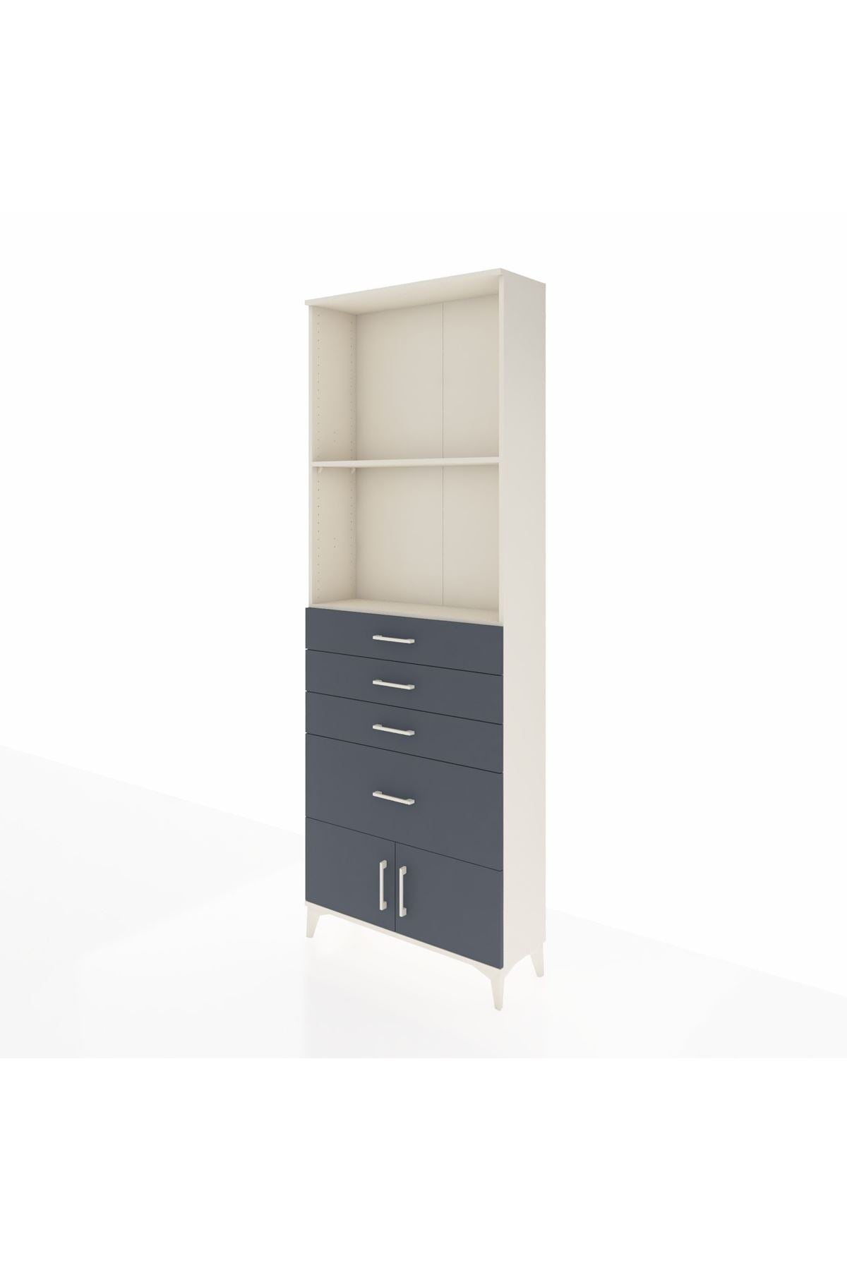 Arges Dolap 2 Raflı 4 Çekmeceli 2 Kapaklı 88x30x243 - S33M050V2A