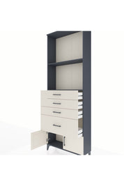 Arges Dolap 2 Raflı 4 Çekmeceli 2 Kapaklı 88x30x243 - S33M050V4A