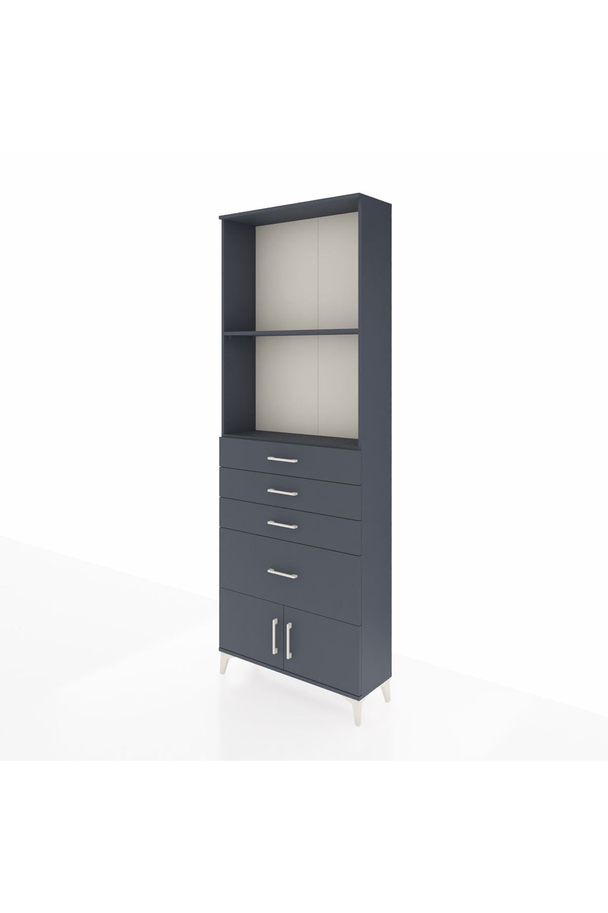Arges Dolap 2 Raflı 4 Çekmeceli 2 Kapaklı 88x30x243 - S33M050V5A