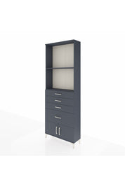 Arges Dolap 2 Raflı 4 Çekmeceli 2 Kapaklı 88x30x243 - S33M050V5A