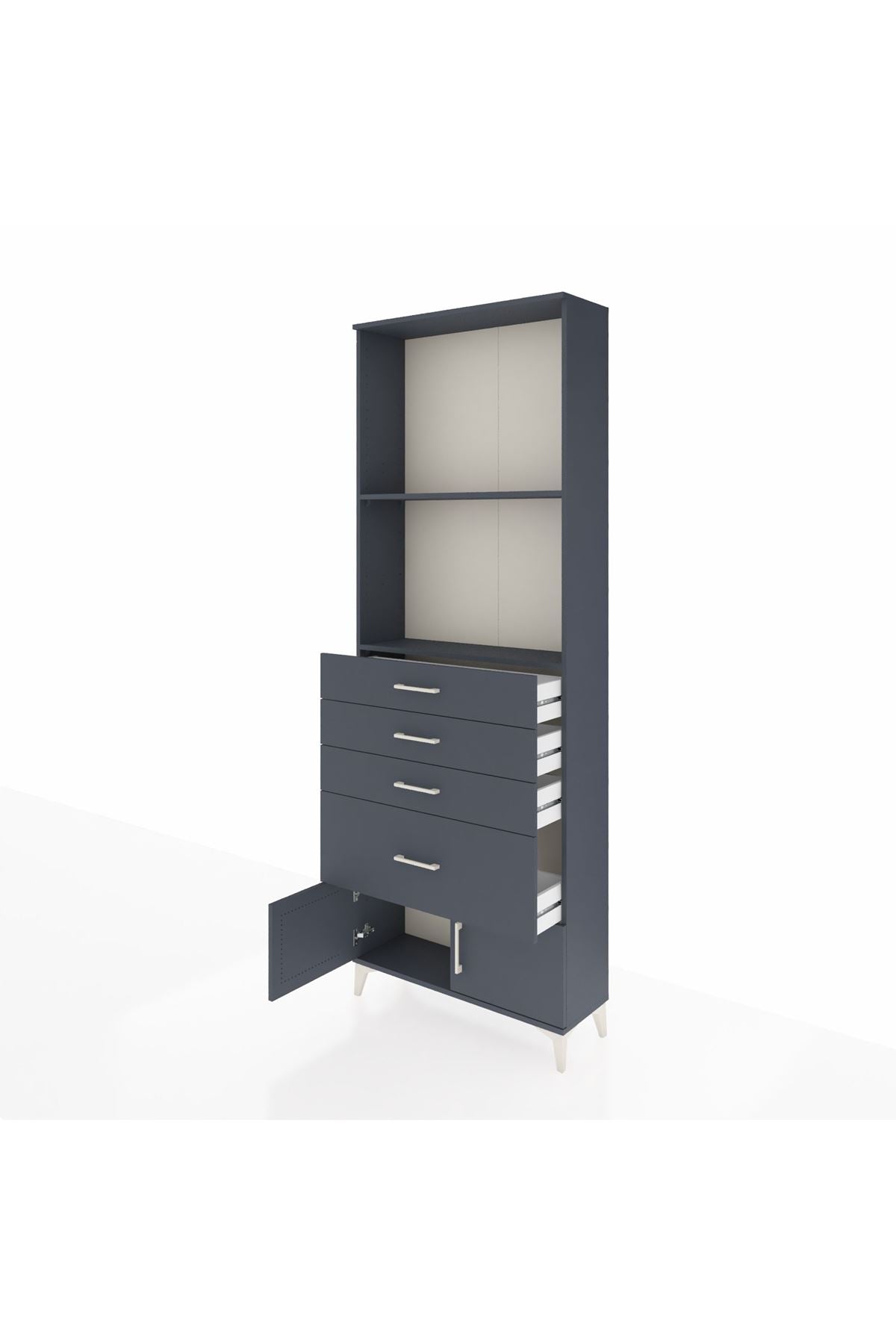 Arges Dolap 2 Raflı 4 Çekmeceli 2 Kapaklı 88x30x243 - S33M050V5A