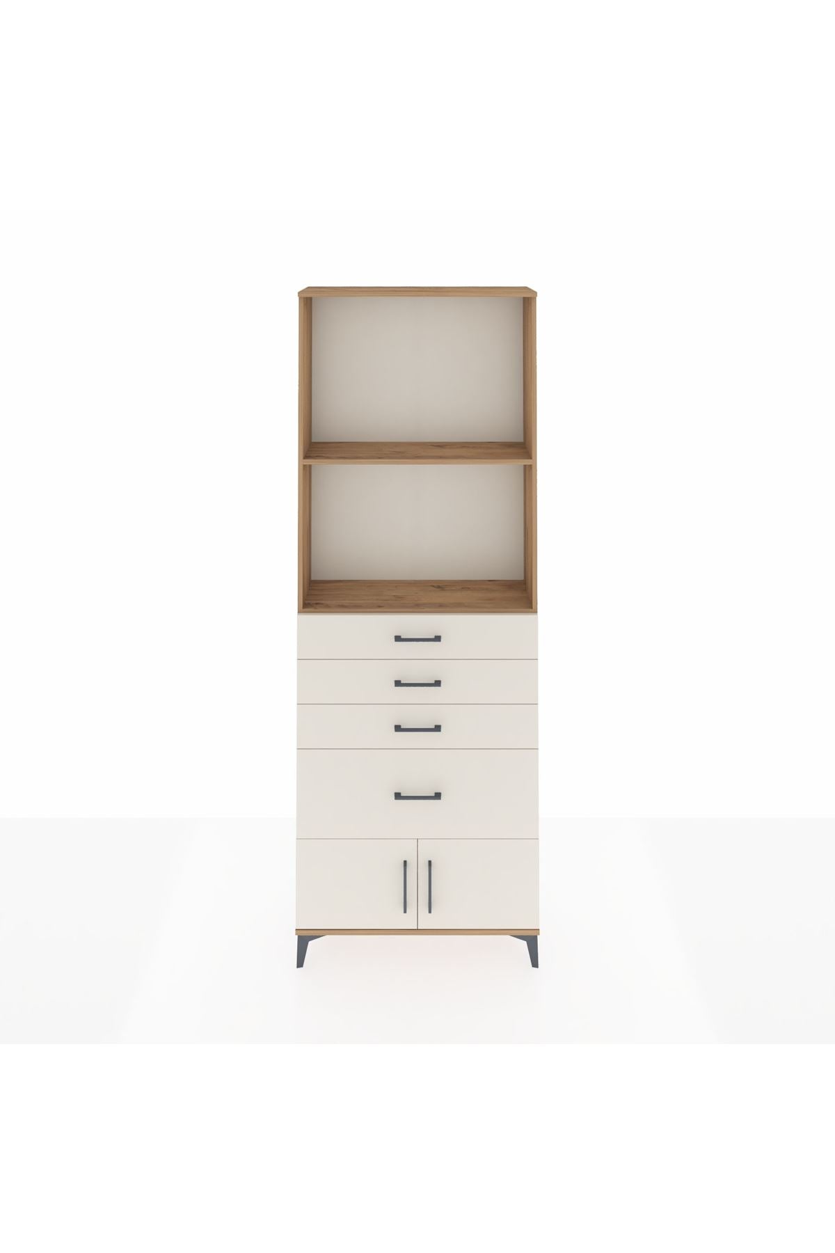 Arges Dolap 2 Raflı 4 Çekmeceli 2 Kapaklı 88x30x243 - S33M050V7A