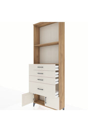 Arges Dolap 2 Raflı 4 Çekmeceli 2 Kapaklı 88x30x243 - S33M050V7A
