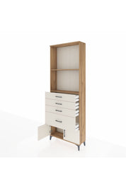 Arges Dolap 2 Raflı 4 Çekmeceli 2 Kapaklı 88x30x243 - S33M050V7A