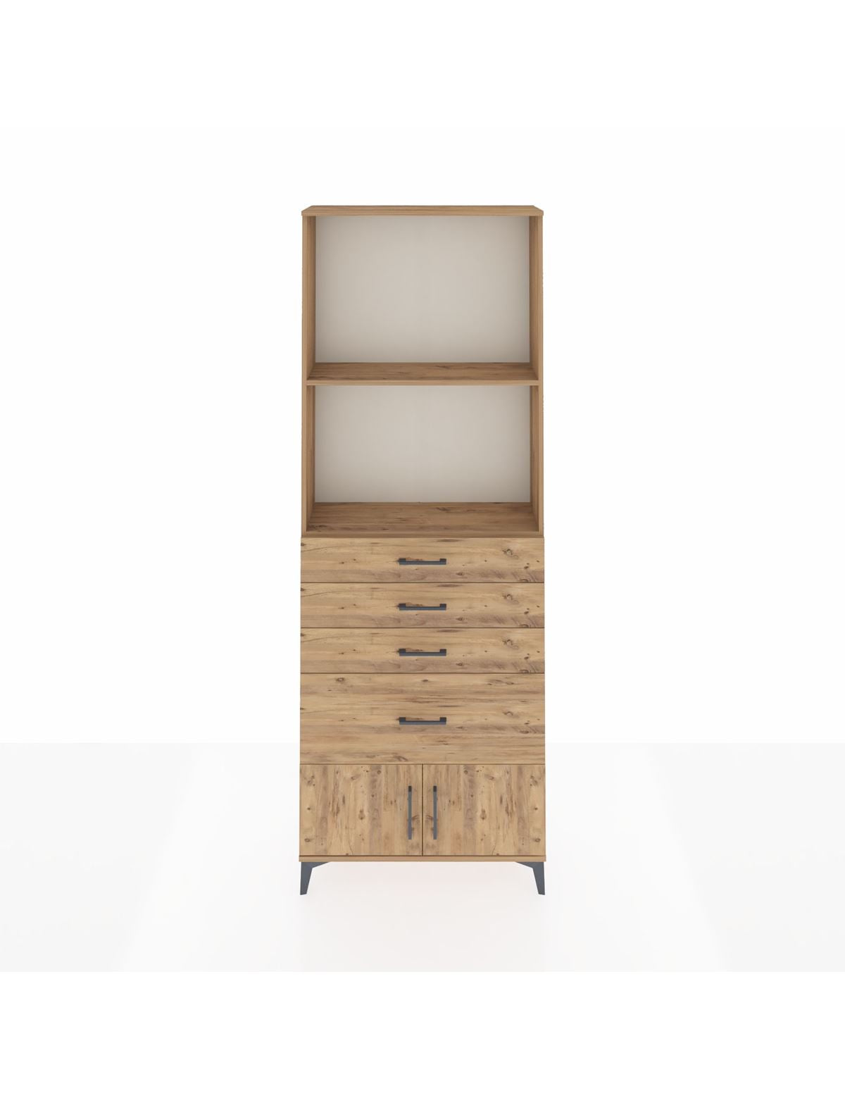 Arges Dolap 2 Raflı 4 Çekmeceli 2 Kapaklı 88x30x243 - S33M050V9A