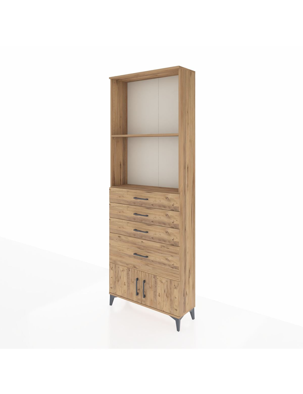 Arges Dolap 2 Raflı 4 Çekmeceli 2 Kapaklı 88x30x243 - S33M050V9A