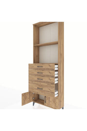 Arges Dolap 2 Raflı 4 Çekmeceli 2 Kapaklı 88x30x243 - S33M050V9A