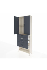 Arges Dolap 2 Raflı 4 Çekmeceli 2 Kapaklı 88x30x243 - S33M051V2A