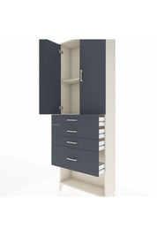 Arges Dolap 2 Raflı 4 Çekmeceli 2 Kapaklı 88x30x243 - S33M051V2A