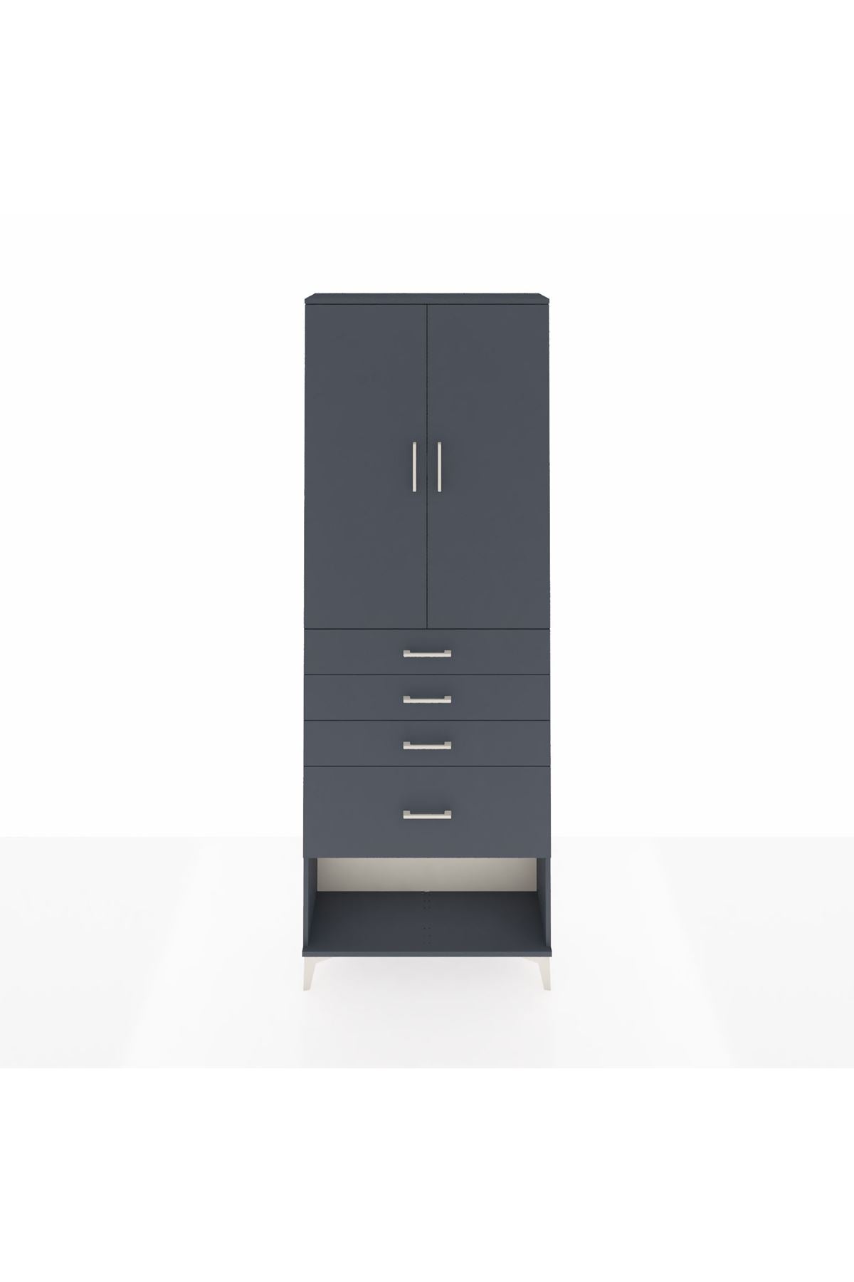 Arges Dolap 2 Raflı 4 Çekmeceli 2 Kapaklı 88x30x243 - S33M051V5A
